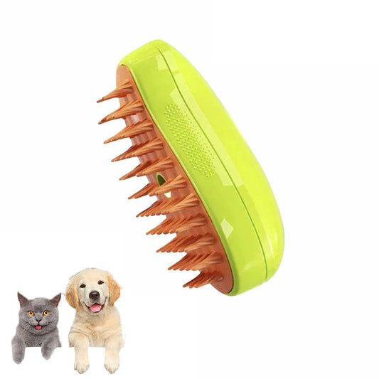Steam Cat Brush,Spray Cat Brush, 3 in 1 Massage Self-Cleaning Steamy Brush, Cat Grooming Brush for Removing Knots and Loose Hair